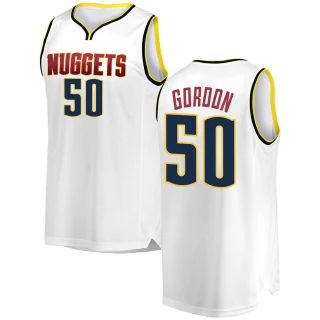 Men's Aaron Gordon Denver Nuggets White Fast Break 2018/19 Jersey - Association Edition