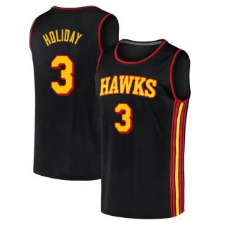 Men's Aaron Holiday Atlanta Hawks Black Fast Break 2020/21 Jersey - Statement Edition