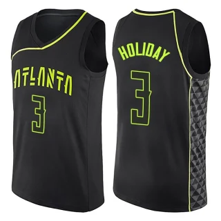 Men's Aaron Holiday Atlanta Hawks Black Swingman City Edition Jersey