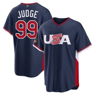 Men's Aaron Judge USA Baseball Navy 2026 World Classic Road Stadium Jersey