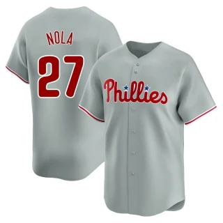 Men's Aaron Nola Philadelphia Phillies Gray Limited Away Jersey