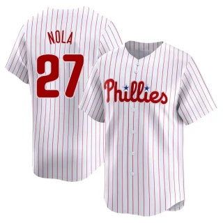 Men's Aaron Nola Philadelphia Phillies White Limited Home Jersey