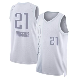 Men's Aaron Wiggins Oklahoma City Thunder White Swingman 2021/22 City Edition Jersey