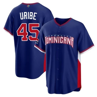 Men's Abner Uribe Dominican Republic Baseball Royal 2026 World Classic Road Stadium Jersey