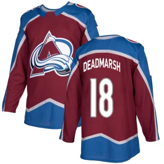 Men's Adam Deadmarsh Colorado Avalanche Authentic Burgundy Home Jersey
