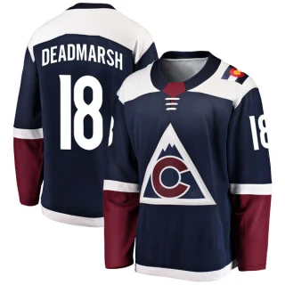 Men's Adam Deadmarsh Colorado Avalanche Navy Breakaway Alternate Jersey