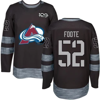 Men's Adam Foote Colorado Avalanche Black Authentic 1917-2017 100th Anniversary Jersey