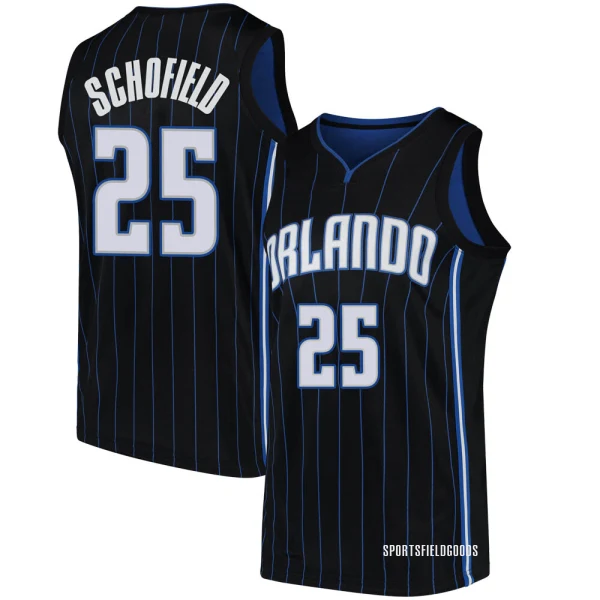 Men's Admiral Schofield Orlando Magic Black Swingman Jersey - Statement Edition