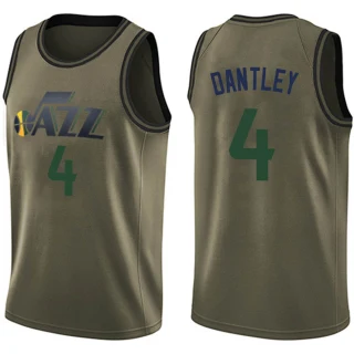Men's Adrian Dantley Utah Jazz Green Swingman Salute to Service Jersey