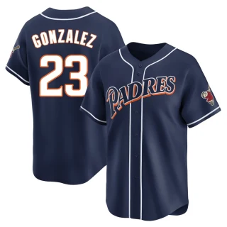 Men's Adrian Gonzalez San Diego Padres Navy Limited Cooperstown Collection Jersey