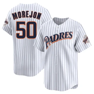 Men's Adrian Morejon San Diego Padres White Limited Cooperstown Collection Jersey