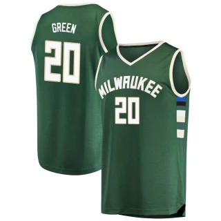 Men's AJ Green Milwaukee Bucks Green Fast Break Jersey - Icon Edition
