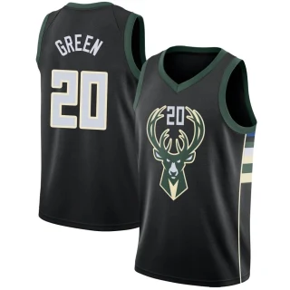 Men's AJ Green Milwaukee Bucks Green Swingman Black Jersey - Statement Edition