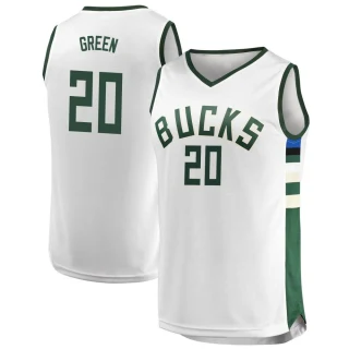 Men's AJ Green Milwaukee Bucks White Fast Break Jersey - Association Edition