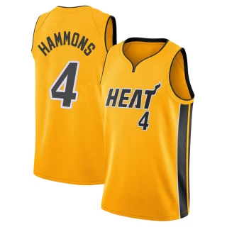 Men's A.J. Hammons Miami Heat Gold Swingman 2020/21 Jersey - Earned Edition