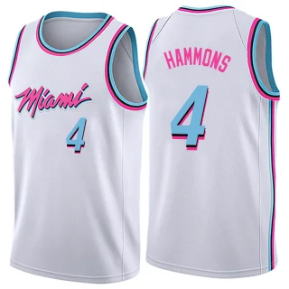 Men's A.J. Hammons Miami Heat White Swingman Jersey - City Edition
