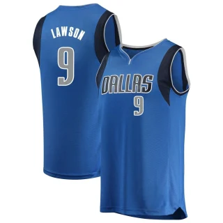 Men's A.J. Lawson Dallas Mavericks Blue Fast Break Jersey - Icon Edition
