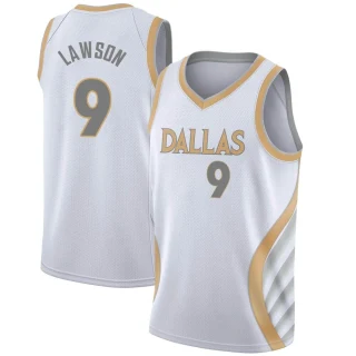 Men's A.J. Lawson Dallas Mavericks White Swingman 2020/21 Jersey - City Edition