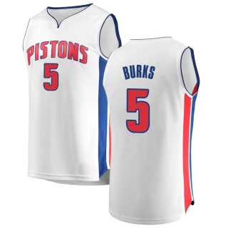 Men's Alec Burks Detroit Pistons White Fast Break Jersey - Association Edition