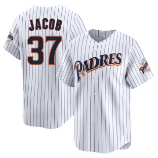 Men's Alek Jacob San Diego Padres White Limited Cooperstown Collection Jersey