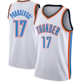 Men's Aleksej Pokusevski Oklahoma City Thunder White Swingman Jersey - Association Edition