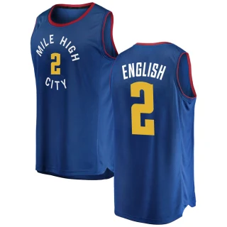 Men's Alex English Denver Nuggets Blue Fast Break 2018/19 Jersey - Statement Edition