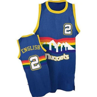 Men's Alex English Denver Nuggets Light Blue Authentic Throwback Jersey