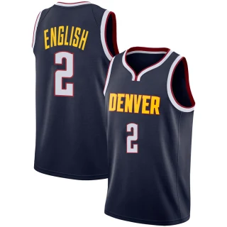 Men's Alex English Denver Nuggets Navy Swingman Jersey - Icon Edition