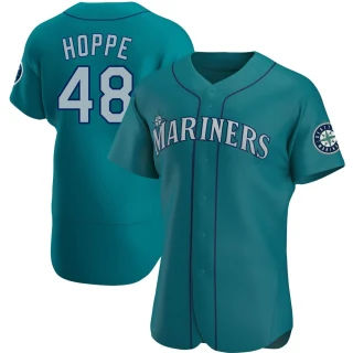 Men's Alex Hoppe Seattle Mariners Aqua Authentic Alternate Jersey
