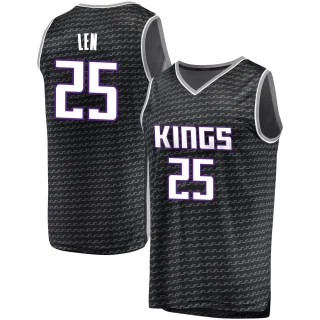 Men's Alex Len Sacramento Kings Black Fast Break Jersey - Statement Edition