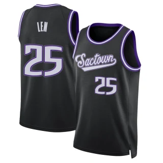 Men's Alex Len Sacramento Kings Black Swingman 2021/22 Icon Edition Jersey