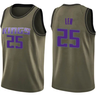 Men's Alex Len Sacramento Kings Green Swingman Salute to Service Jersey