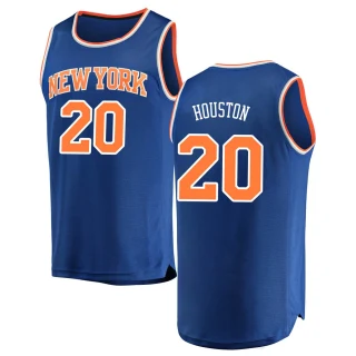 Men's Allan Houston New York Knicks Blue Fast Break Jersey - Icon Edition