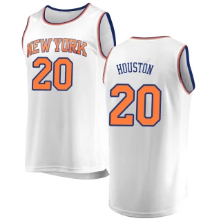 Men's Allan Houston New York Knicks White Fast Break Jersey - Association Edition