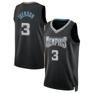 Men's Allen Iverson Memphis Grizzlies Black Swingman 2022/23 City Edition Jersey