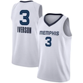 Men's Allen Iverson Memphis Grizzlies White Swingman 2020/21 Jersey - Association Edition