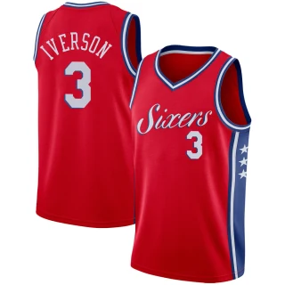 Men's Allen Iverson Philadelphia 76ers Red Swingman Jersey - Statement Edition