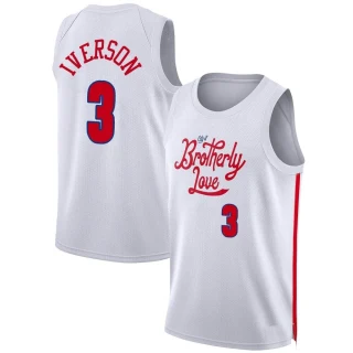 Men's Allen Iverson Philadelphia 76ers White Swingman 2022/23 City Edition Jersey