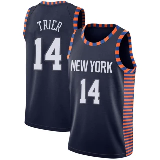 Men's Allonzo Trier New York Knicks Navy Swingman 2018/19 Jersey - City Edition