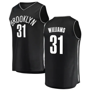 Men's Alondes Williams Brooklyn Nets Black Fast Break Jersey - Icon Edition