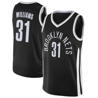 Men's Alondes Williams Brooklyn Nets Black Swingman Jersey - City Edition