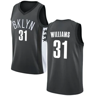 Men's Alondes Williams Brooklyn Nets Gray Swingman Jersey - Statement Edition