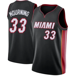 Men's Alonzo Mourning Miami Heat Black Swingman Jersey - Icon Edition