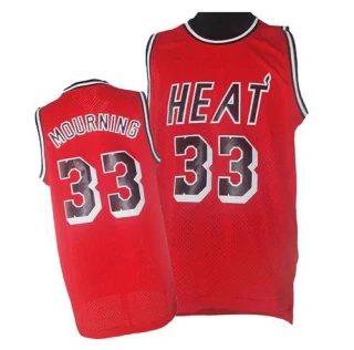 Men's Alonzo Mourning Miami Heat Red Swingman Throwback Jersey