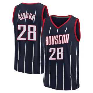 Men's Alperen Sengun Houston Rockets Navy Fast Break 2021/22 Replica City Edition Jersey