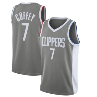 Men's Amir Coffey Los Angeles Clippers Gray Swingman 2020/21 Jersey - Earned Edition