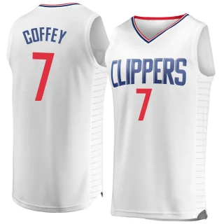 Men's Amir Coffey Los Angeles Clippers White Fast Break Jersey - Association Edition