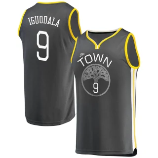 Men's Andre Iguodala Golden State Warriors Gold Fast Break Charcoal Jersey - Statement Edition