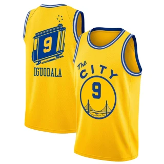 Men's Andre Iguodala Golden State Warriors Gold Swingman Hardwood Classics Jersey - The City Classic Edition