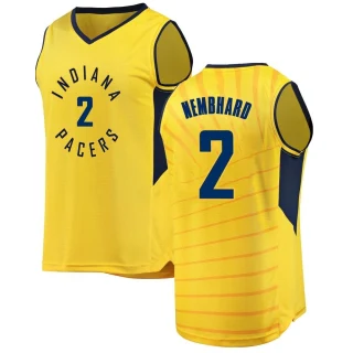 Men's Andrew Nembhard Indiana Pacers Gold Fast Break Jersey - Statement Edition